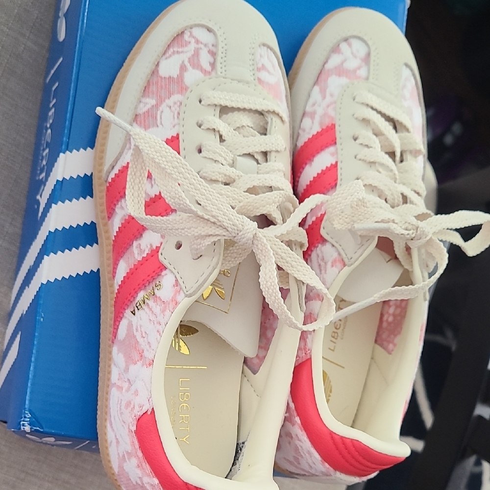 Adidas Liberty Pink and White Sneakers